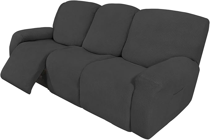 Easy-Going 8 Pieces Recliner Sofa Stretch Sofa Slipcover Sofa Cover Furniture by Easy-Going