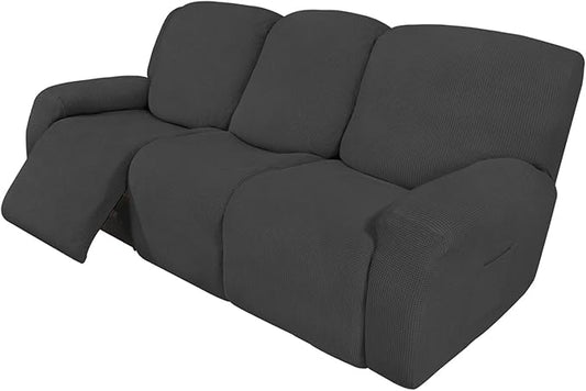 Easy-Going 8 Pieces Recliner Sofa Stretch Sofa Slipcover Sofa Cover Furniture by Easy-Going