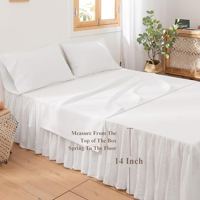 BISELINA French Linen Bed Skirt - Image 4