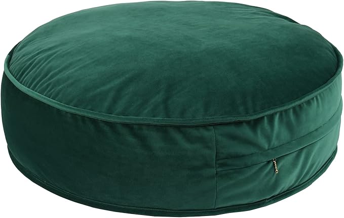 Round Floor Pillow Cover Velvet Throw Seating Pouf Yoga Meditation Cushion by YIUOR