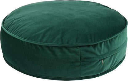Round Floor Pillow Cover Velvet Throw Seating Pouf Yoga Meditation Cushion by YIUOR