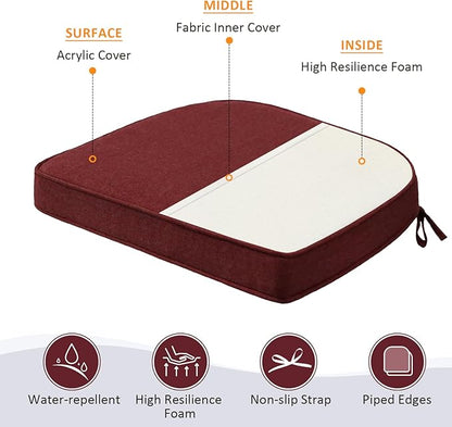 Sunbrella Round Corner Seat Cushions, Indoor Outdoor Water Repellent Universal - Image 4