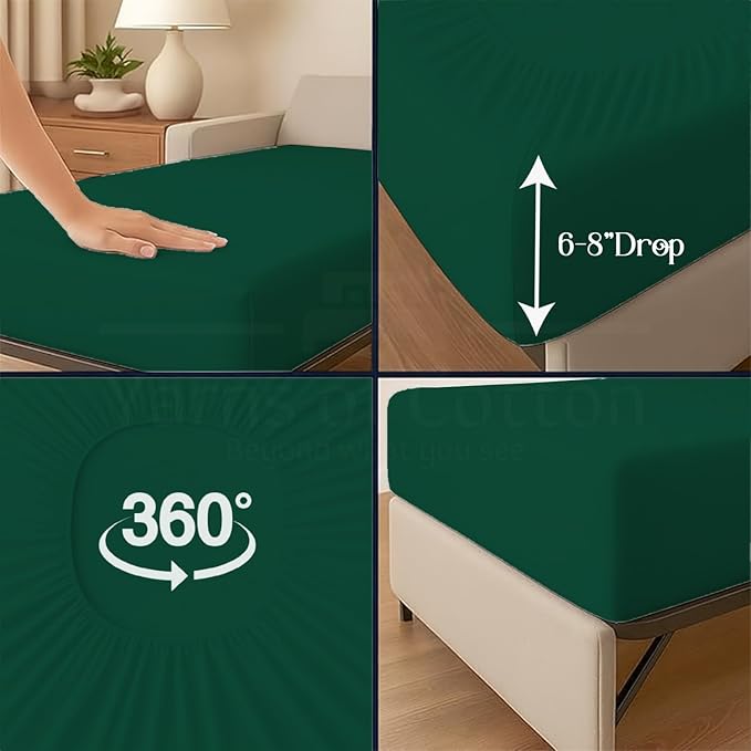 Sleeper Sofa 4 Piece Bed Sheet Set Premium Quality 100% Cotton 500 Thread Count - Image 9