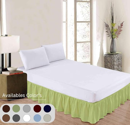 Ruffle Bed Skirt with Split Corners, Microfiber Dust Ruffled - Image 3