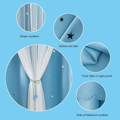 FANLI 2 Panels Star Blackout Curtains - Image 3