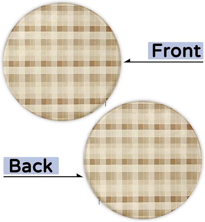 Farmhouse Check Foam Padded Seat Cushion - Image 6