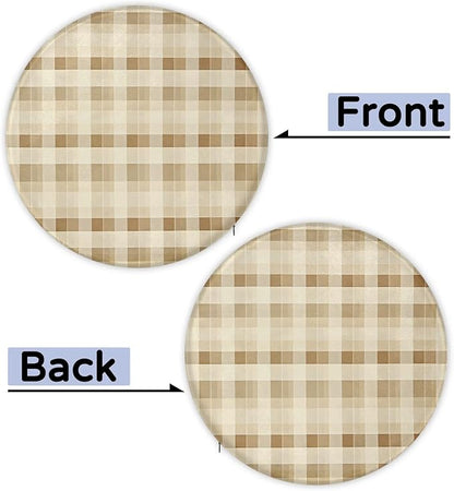 Farmhouse Check Foam Padded Seat Cushion - Image 6