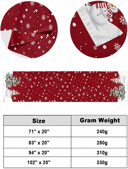 Christmas Tree Snowflakes Snowman Bed Runners - Image 6