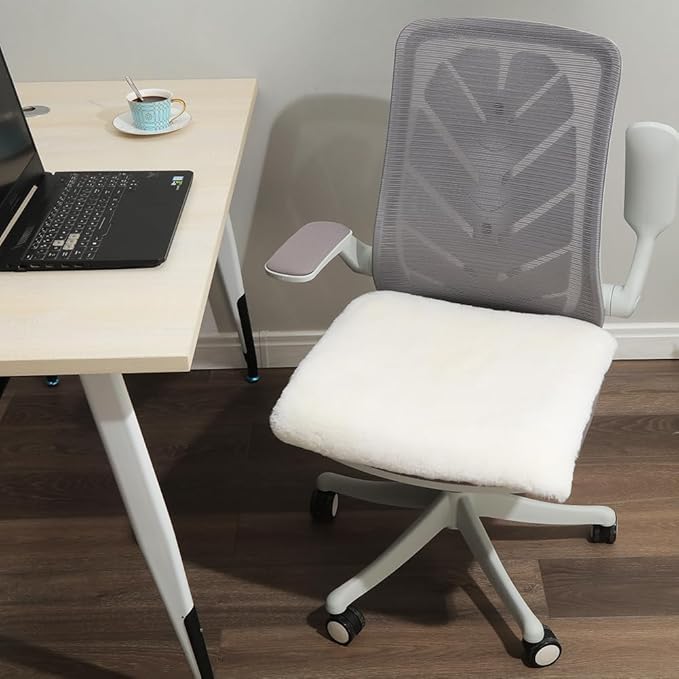 LLB Sheepskin Desk Chair Seat Cushion - Image 3