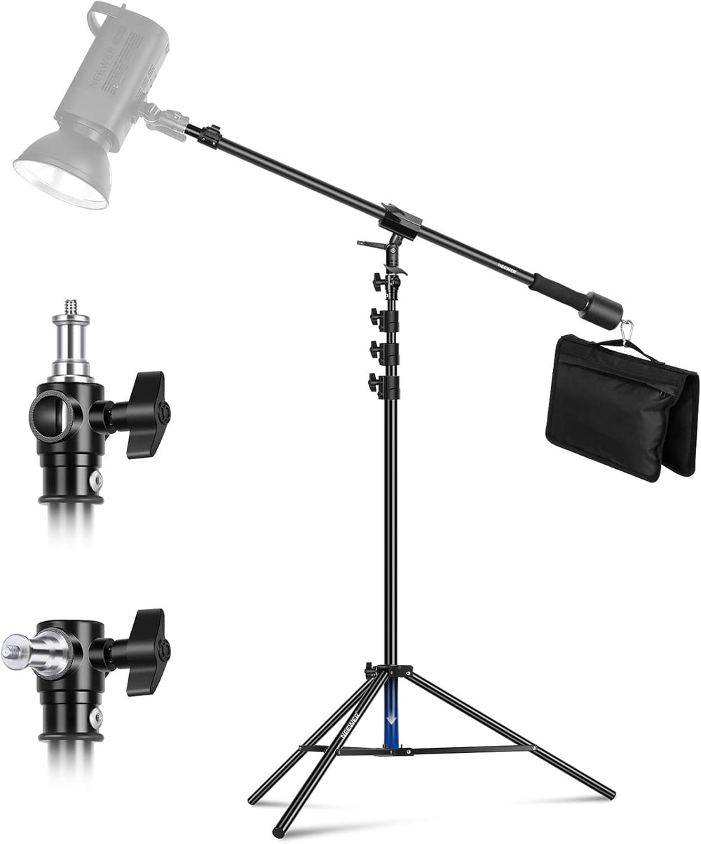 NEEWER Air Cushioned Aluminum Light Stand, 9.8ft/3m Adjustable Photography St...