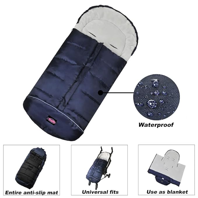 0-4T Anti-Kick Winter Warm Stroller Blanket, Cozy Baby Sleeping Bag Cocoon - Image 5