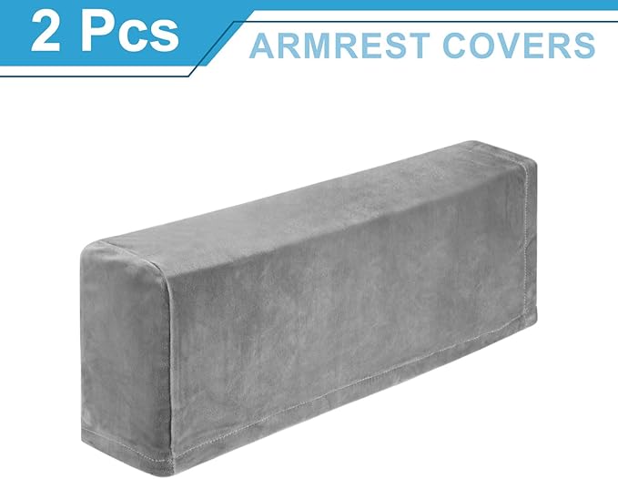 uxcell 2Pcs Stretch Armrest Covers, Polyester Soft Armchair Slipcovers Couch - Image 3