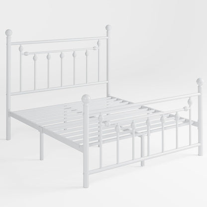 sha cerlin 14" full size metal platform bed, front angle view