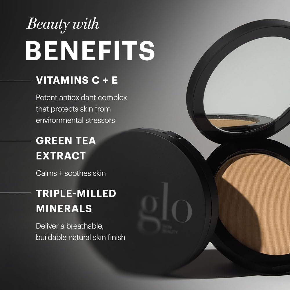 Glo Skin Beauty Pressed Base Powder Foundation, Honey Medium 0.92 oz