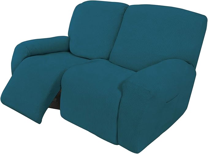 Easy-Going 6 Pieces Recliner Loveseat Stretch Sofa Slipcover Sofa Cover by Easy-Going