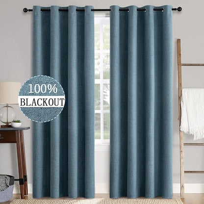 MIULEE 2 Panels Blackout Curtains Polyester Texture Opaque Curtains by MIULEE
