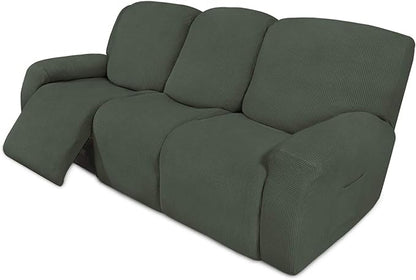 Easy-Going 8 Pieces Recliner Sofa Stretch Sofa Slipcover Sofa Cover Furniture by Easy-Going