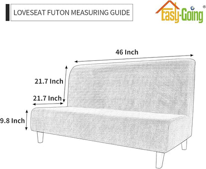 Easy-Going Stretch Futon Slipcover Armless Futon Bed Cover Furniture Protector - Image 5