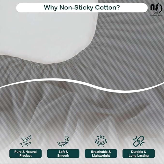 NON Sticky cotton Full Size Sleeper Sofa Sheets, 4 Piece Egyptian Cotton Bed - Image 4