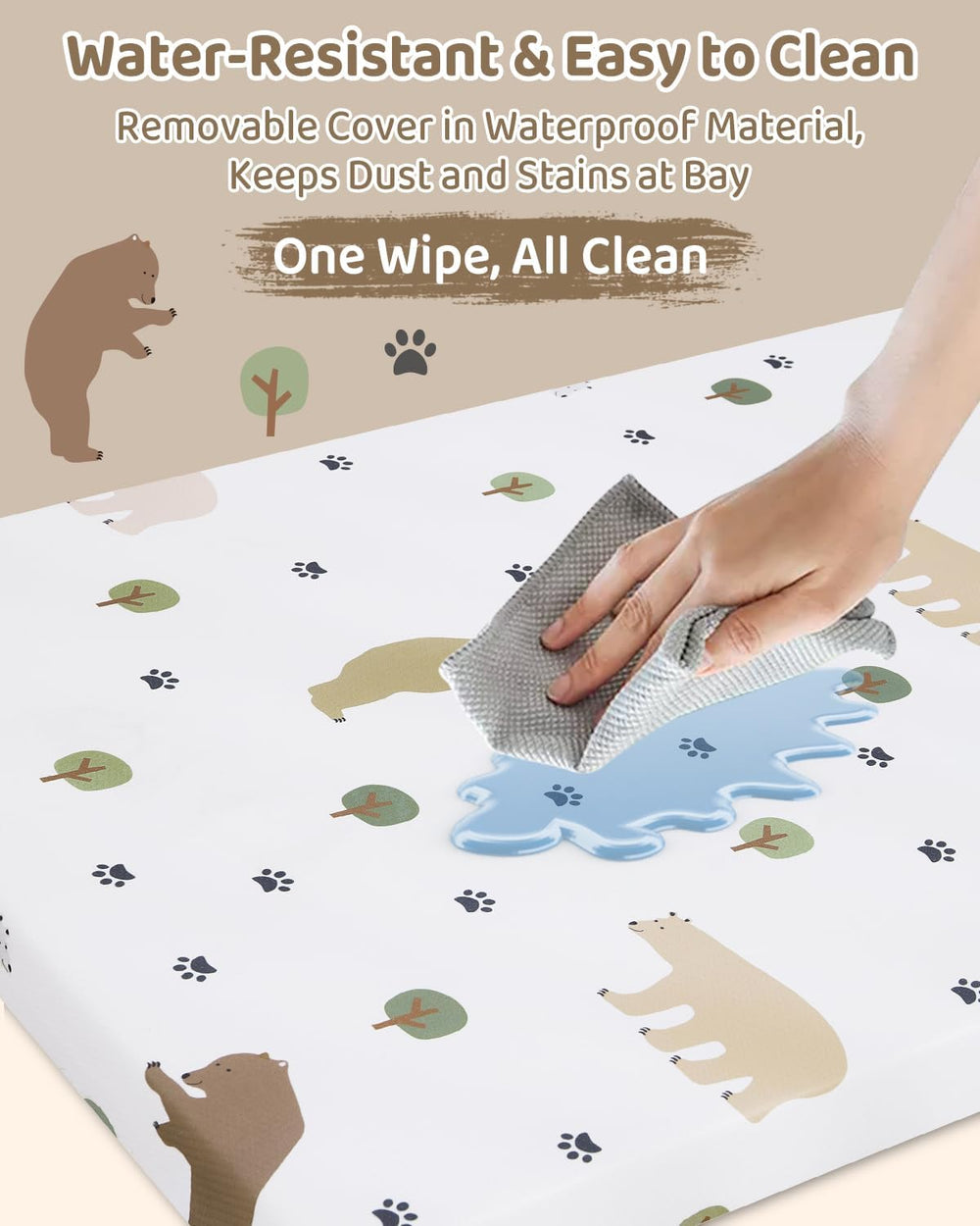 lasoftan Pack and Play Mattress - 38" x 26" Soft Breathable Portabl...