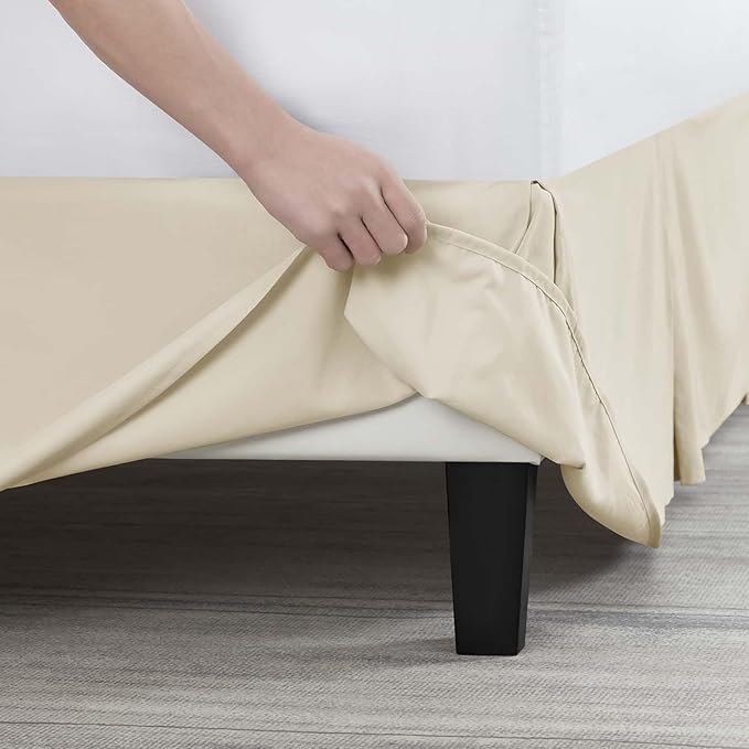 Nestl Cream Bed Skirt Queen Size - Image 5
