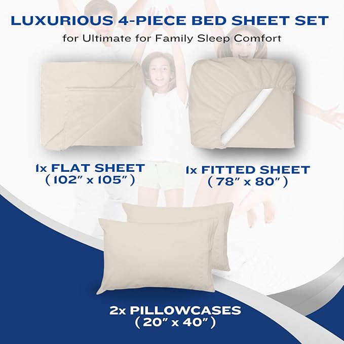 DREAMCARE King Size Sheets Set - Image 7