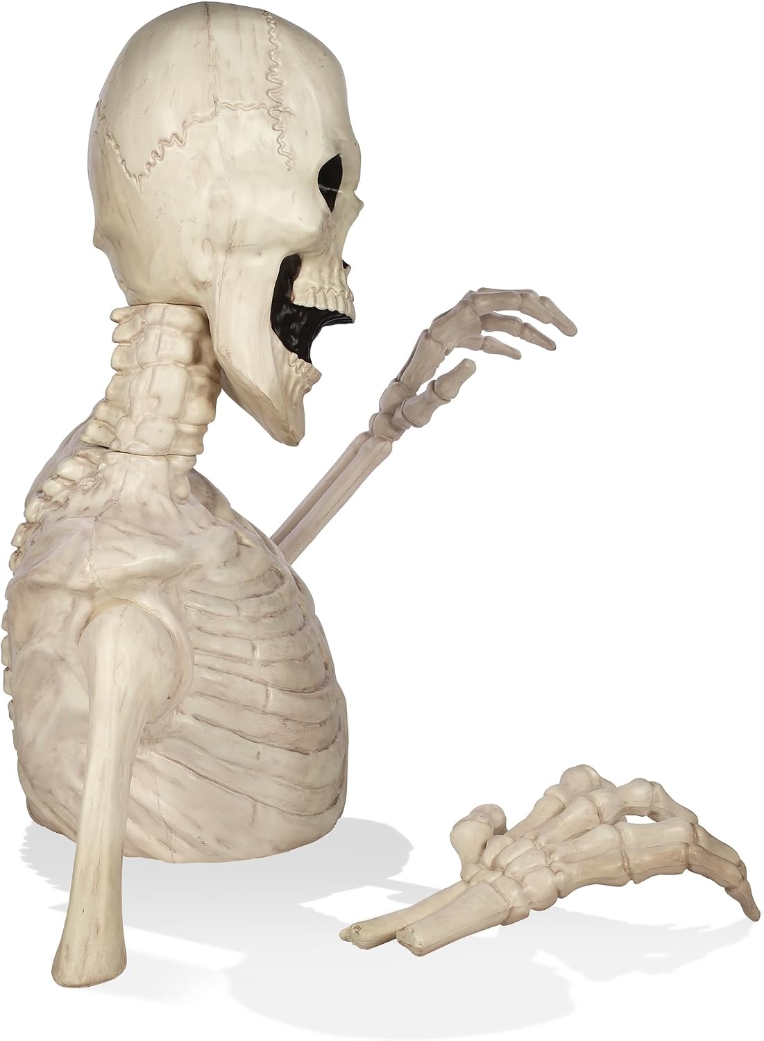 BOO BOX 4 Ft. Halloween Groundbreaker Skeleton, Giant Outdoor Decoration for Yard, Lawn, Porch and Graveyard, Scary Haunted House Display
