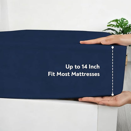 Twin Fitted Sheet Only, Super Soft & Cozy Twin Size Bed Sheets - Image 3
