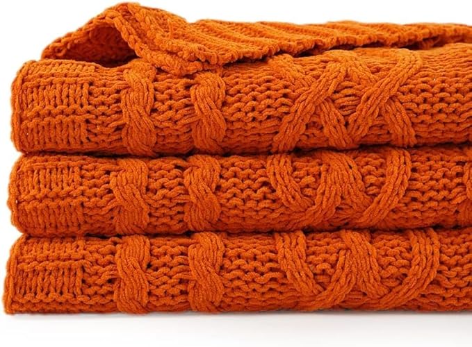 Battilo Burnt Orange Throw Blanket - Image 4