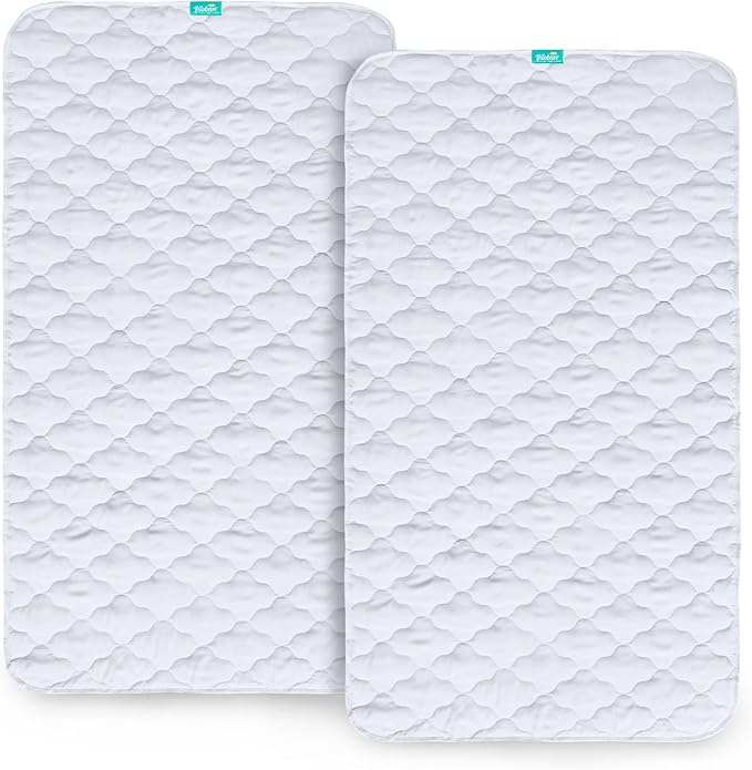 Waterproof Crib Mattress Protector Pad Cover 2 Pack 28" x 52", Anti Slip & - Image 2