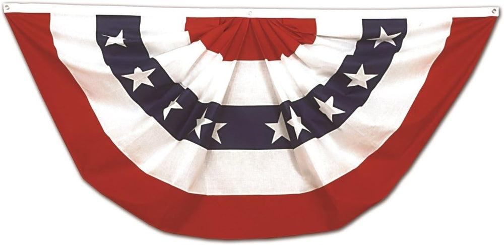 3x6 Ft Windstrong Deluxe (Double Sided) US American Flag Bunting Half Fan Ful...