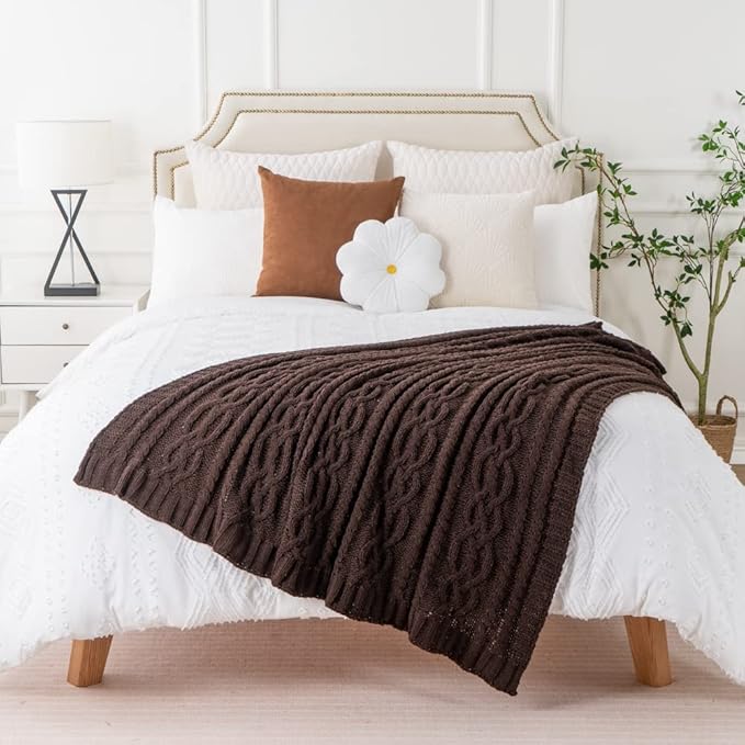 Battilo Dark Brown Throw Blanket - Image 5