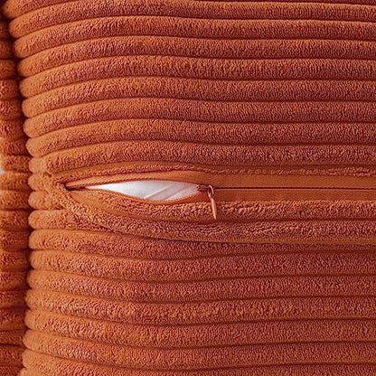MIULEE Rust Decorative Euro Sham Throw Pillow Covers - Image 3