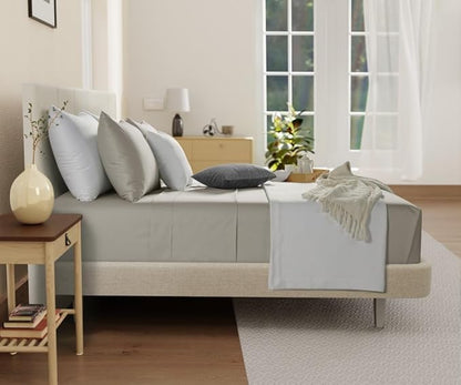 Organic Cotton Sheets Queen Size Bed Set Deep Pockets, Soft Breathable Sateen - Image 3