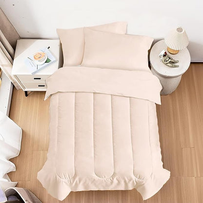 SANDJEST Beige Duvet Cover Sets Full Size by SANDJEST