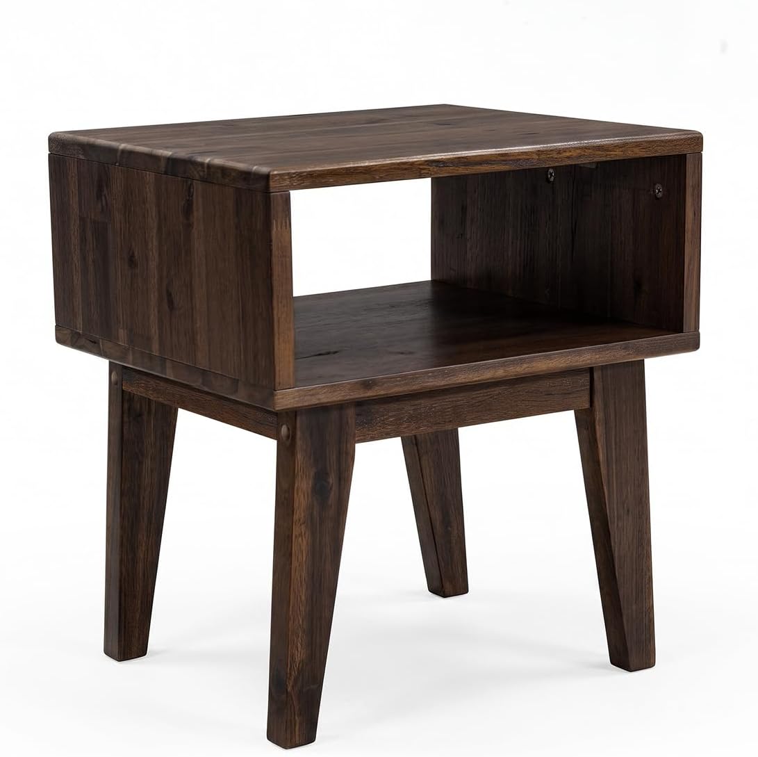acacia serena nightstand solid wood nightstand with open, main product view