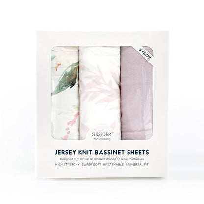 Stretch Ultra Soft Fitted Bassinet Sheet Set 3 Pack, Universal Fit - Image 6