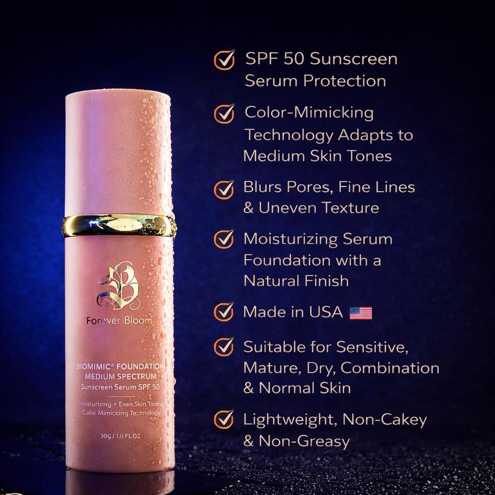 Forever Bloom Biomimic 4-in-1 Color Changing Foundation SPF 50, Medium