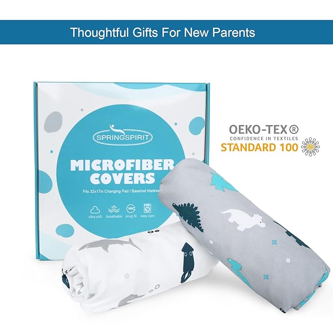 Changing Pad Cover for Boys Girls 2 Pack, Comfy & Breathable Changing Table - Image 4