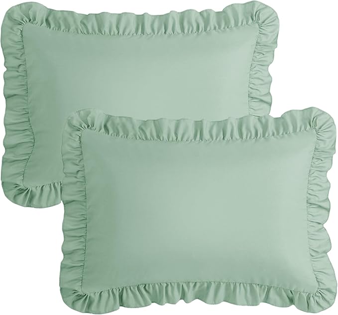 KKJIAF Ruffle Pillow Cases Standard Size Set of 2, Ruffled Pillow Covers - Image 7