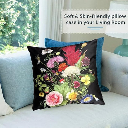 Elegant Velvet Floral Pillow Cover Double Sides Handmake Big Size Flower - Image 4
