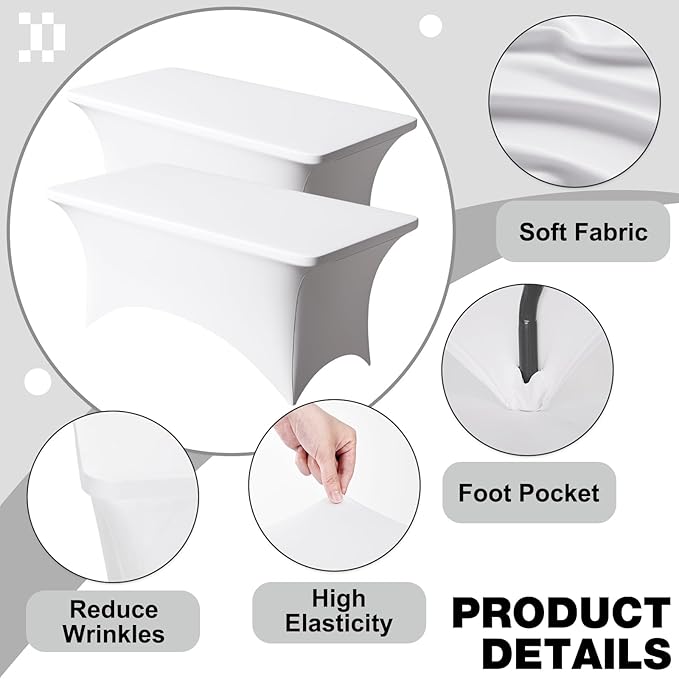 Trlyc 2 Pack 6FT Spandex Table Cloth - Image 3