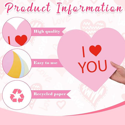 Harloon 100 Pcs Valentine's Day Paper Placemat Bulk 13.4”x 11.8” Disposable - Image 3