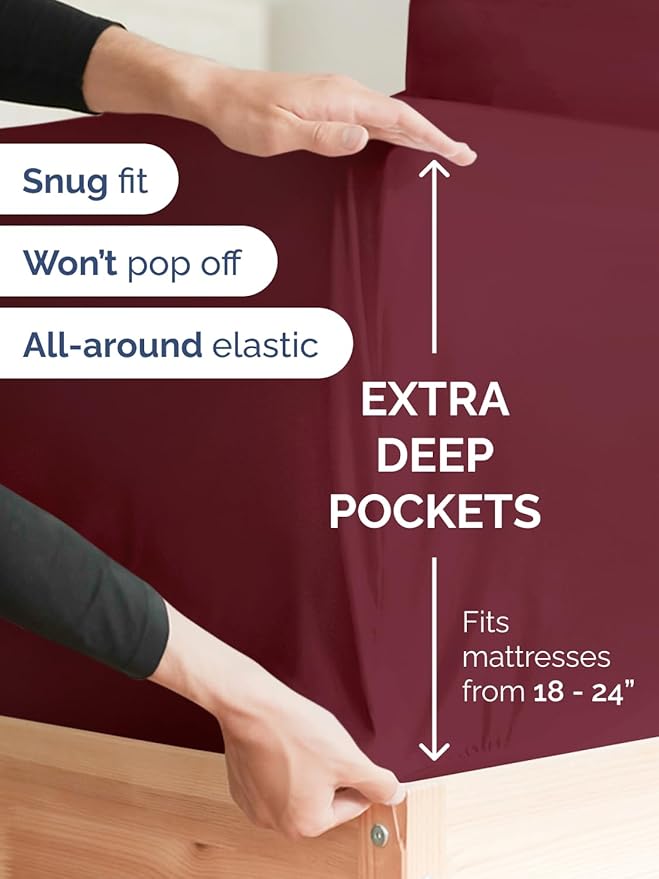Extra Deep Pocket Full Sheets - Image 3