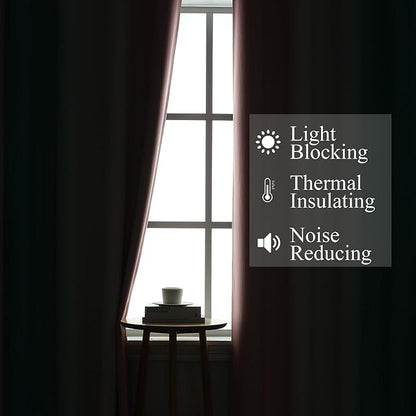 Estelar Textiler Teal and Pink Ombre Blackout Curtains - Image 3