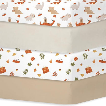 Bimocosy Crib Sheets 4 Pack, Baby Crib Sheets Fitted by bimocosy