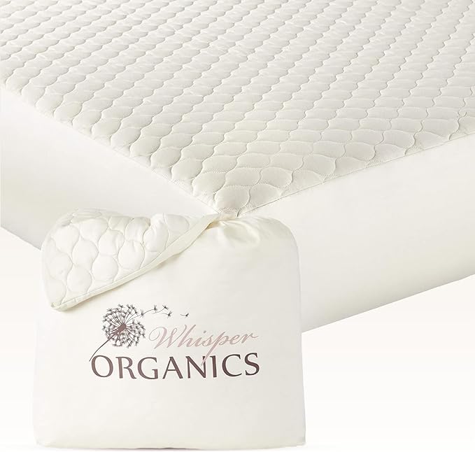 100% Cotton Organic Mattress Protector by WhisperOrganics