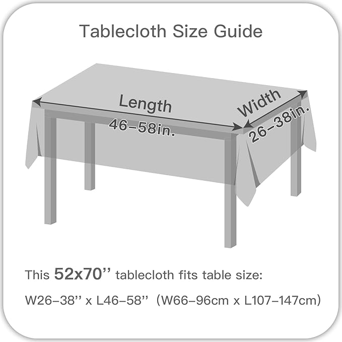 maxmill 2 Pack Fall Tablecloth Rectangle 52 x 70 Inch Spillproof Wrinkle - Image 7