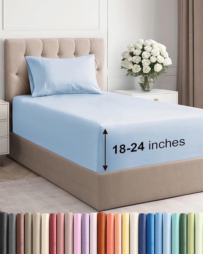 Extra Deep Pocket Twin XL Sheets by CGKUnlimited