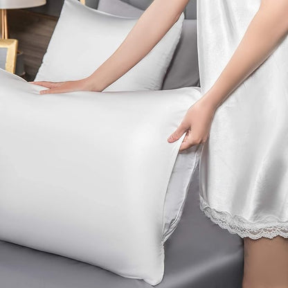 2 Pcs Mulberry Silk Pillowcase for Hair and Skin, Cooling Silk Pillow Case - Image 6